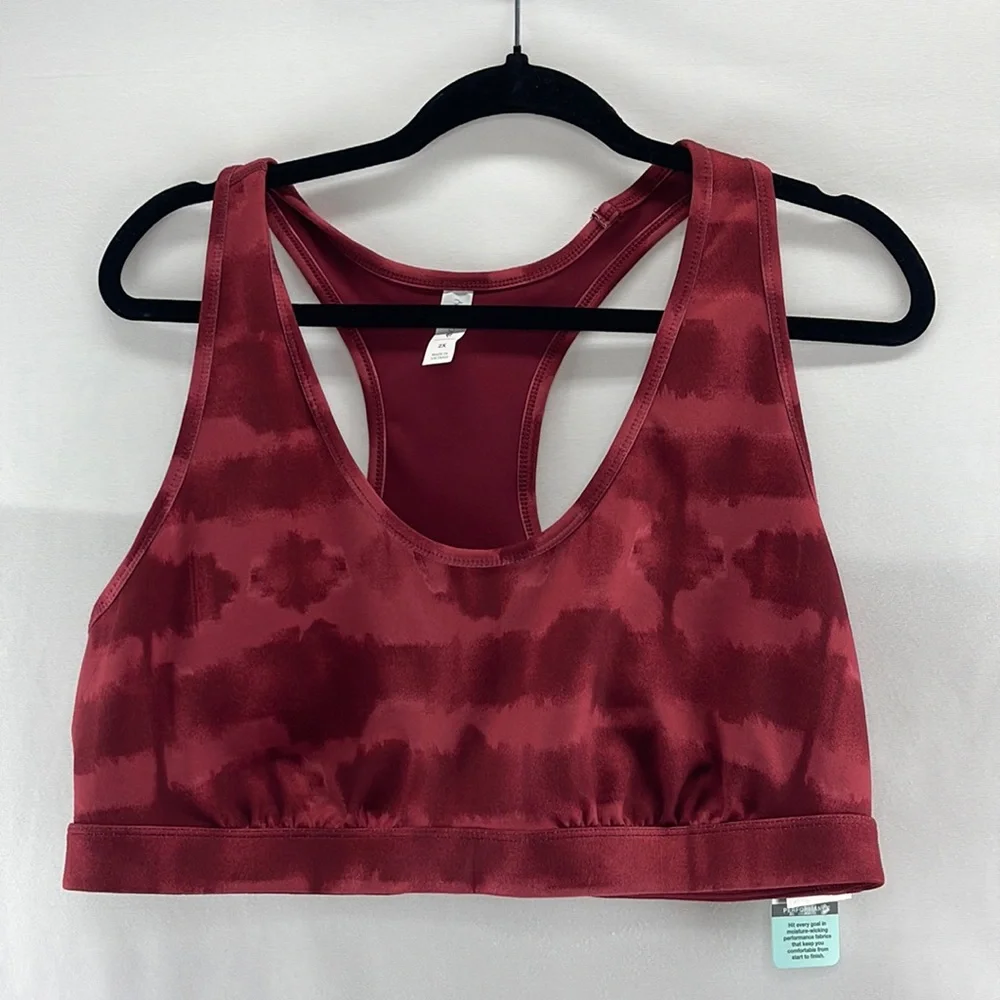 Ideology Plus Size Tie Dye Sports Bra - Picture 1 of 9